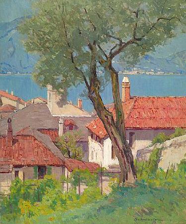 Charles Warren Eaton Varenna Sweden oil painting art